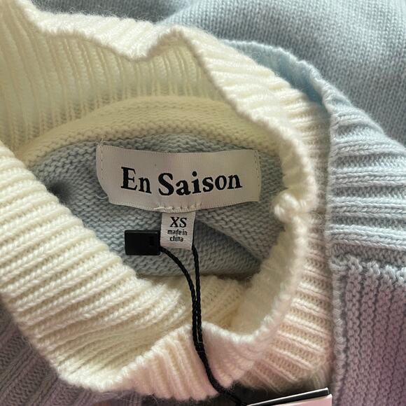 En Saison Ayden Sweater Top Ice Blue XS NWT - Picture 7 of 12